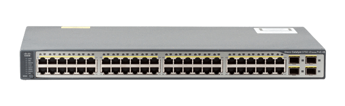Cisco WS-C3750V2-48PS-S 48 Port Managed Layer 3 Switch  Used
