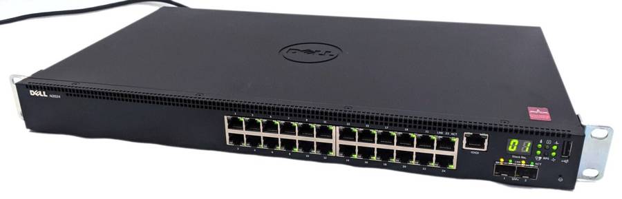 Dell PowerSwitch N2024 24 Port Gigabit + 2 x 10GbE SFP + 2 x Stacking Ports Switch   Used