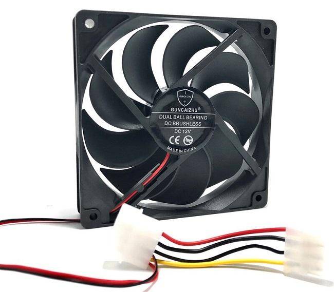 Microworld 120Mm Black Chassis Fan for Desktop Computers - Enhanced Airflow & Cooling