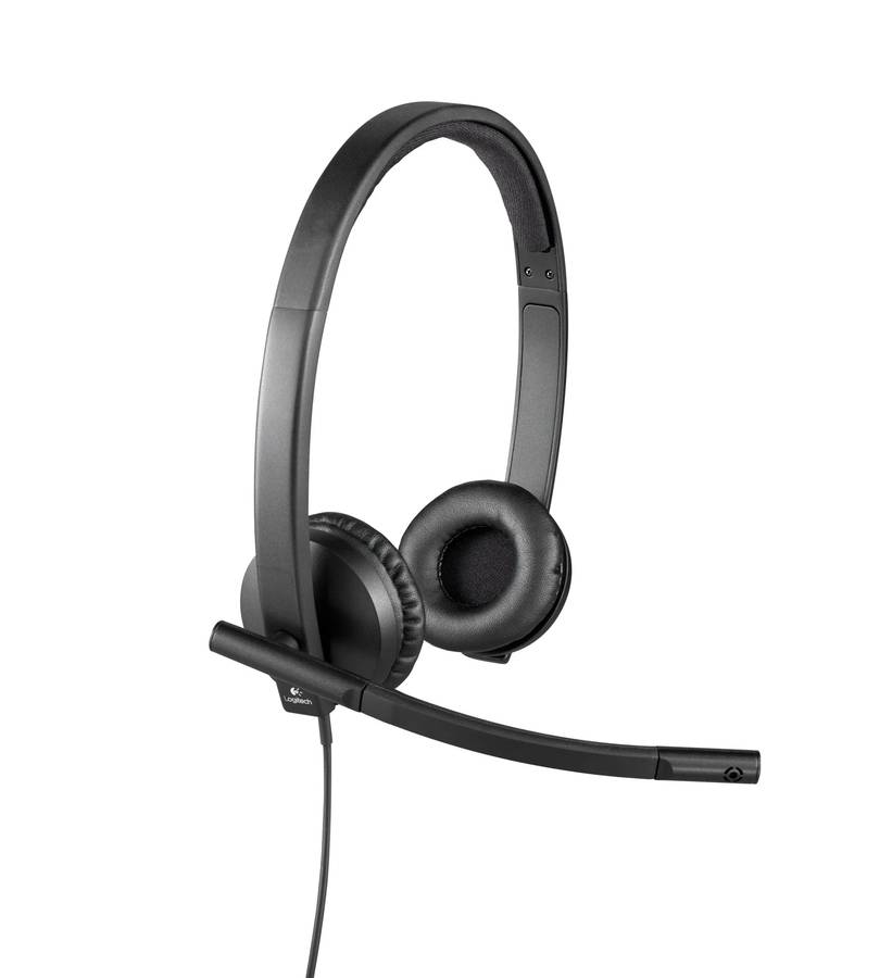 Logitech H570e USB Stereo Headset  Business-Grade Wired Headset with Noise-Canceling Mic & Inl...