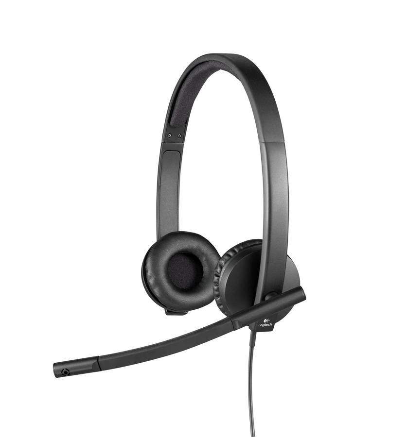 Logitech H570e USB Stereo Headset  Business-Grade Wired Headset with Noise-Canceling Mic & Inl...