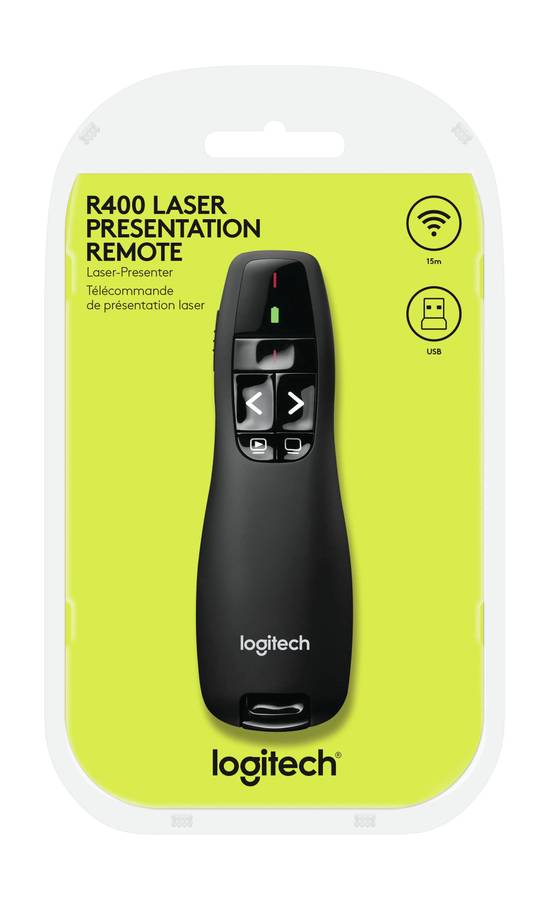 Logitech R400 Black Wireless Laser Presentation Remote