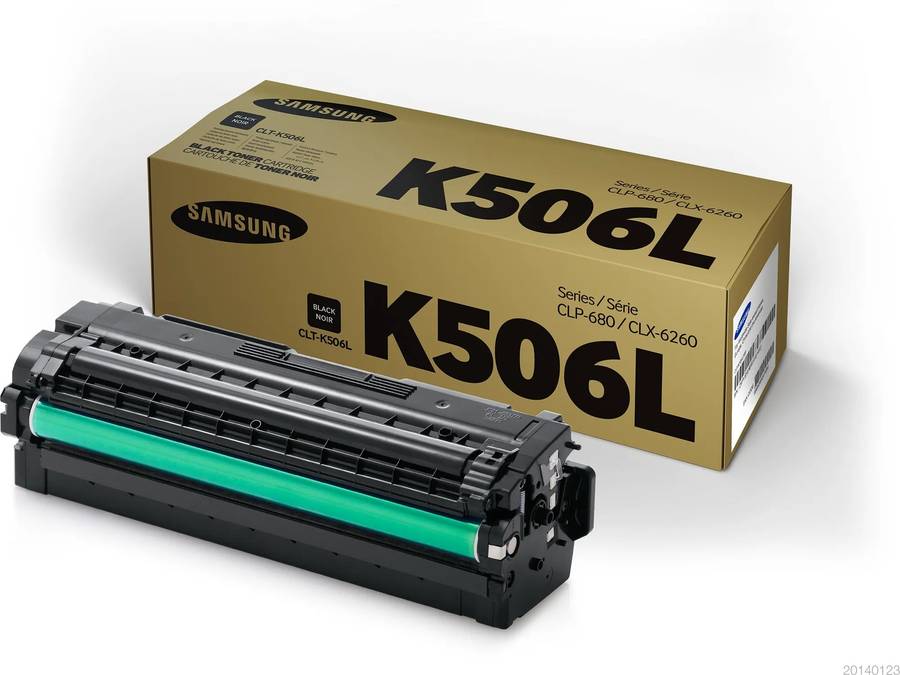 Samsung Clt:k506l H:yield Original Black Toner Cartridge For Clp:680nd:680dwclx:6260nd:6260fd:626...