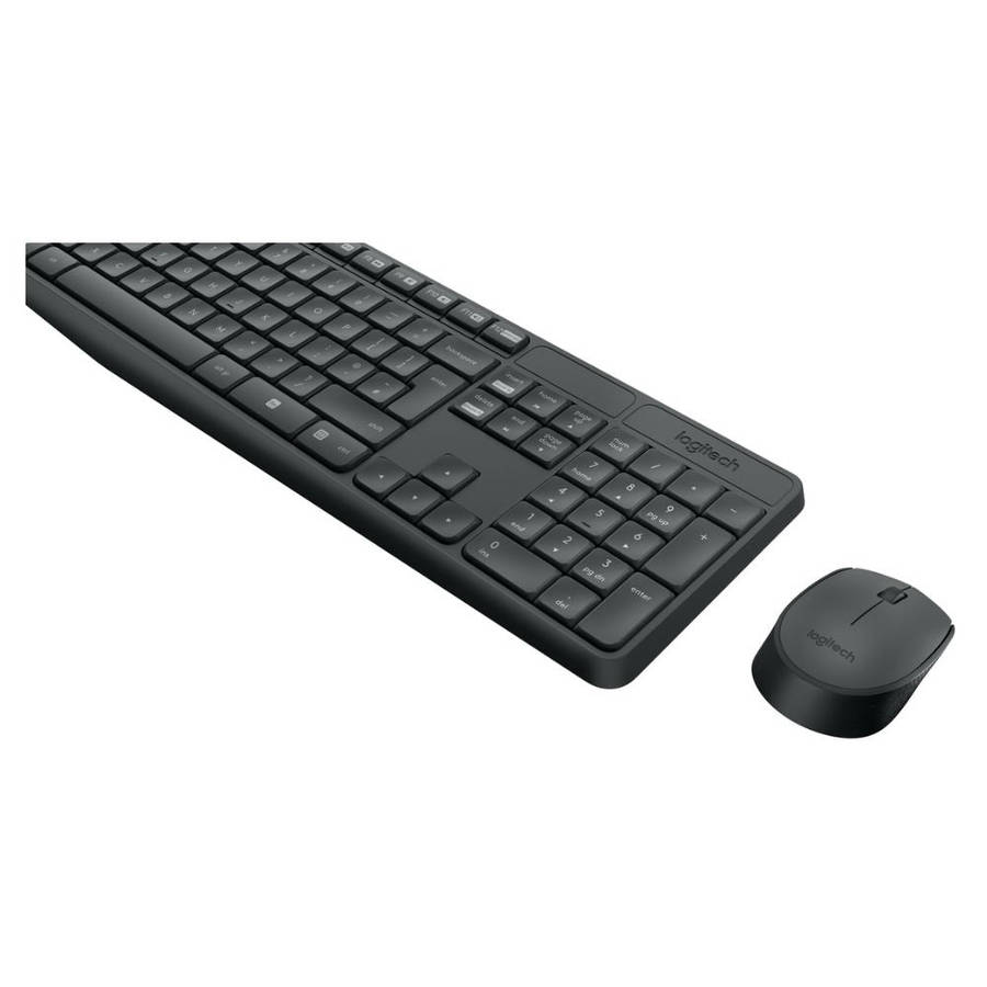 Logitech MK250 Wireless Desktop Combo  Keyboard and Mouse Set with 2.4GHz USB Receiver  Black