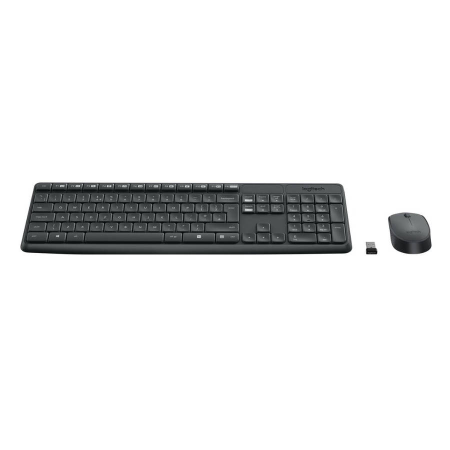 Logitech MK250 Wireless Desktop Combo  Keyboard and Mouse Set with 2.4GHz USB Receiver  Black