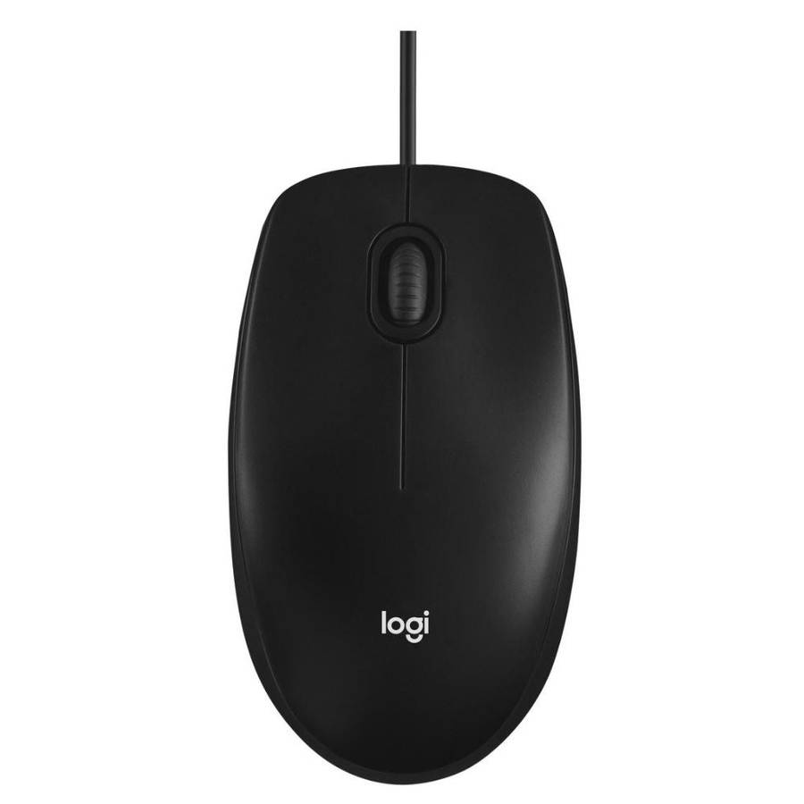 Logitech M100 Wired Mouse  USB Optical Mouse with Comfortable Ambidextrous Design  Black