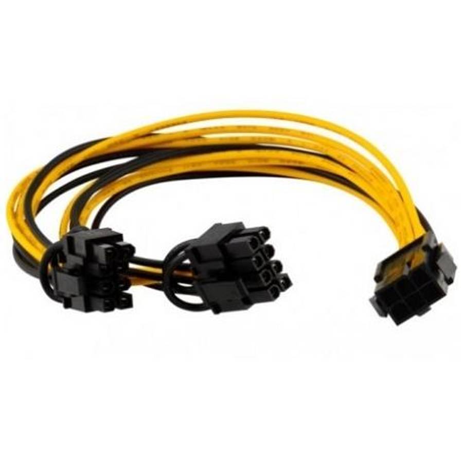 6 PIN FEMALE TO 2 X 8PIN MALE