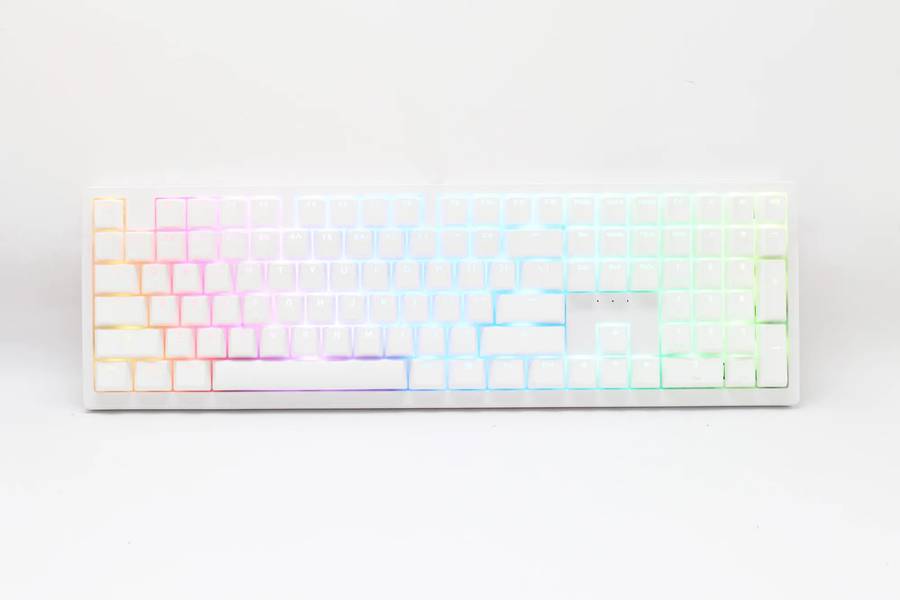 Ducky Keyboard Zero 6108 100% Mechanical Wireless Keyboard; RGB; USB 2.0 / 2.4GHz / BT - White - ...