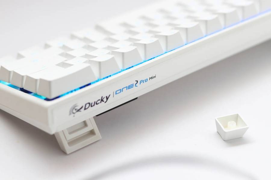 Ducky Keyboard One 2 Pro 60% Mechanical Keyboard; RGB; PBT Double Shot Keycaps - White- Cherry Bl...