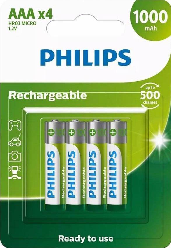 Aaa (4) Rechargeable 1000Mah