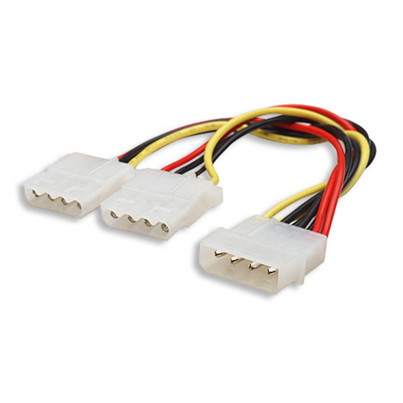 Microworld Molex (M) to 2 (F) Power Supply Splitter Cable - 20Cm Length