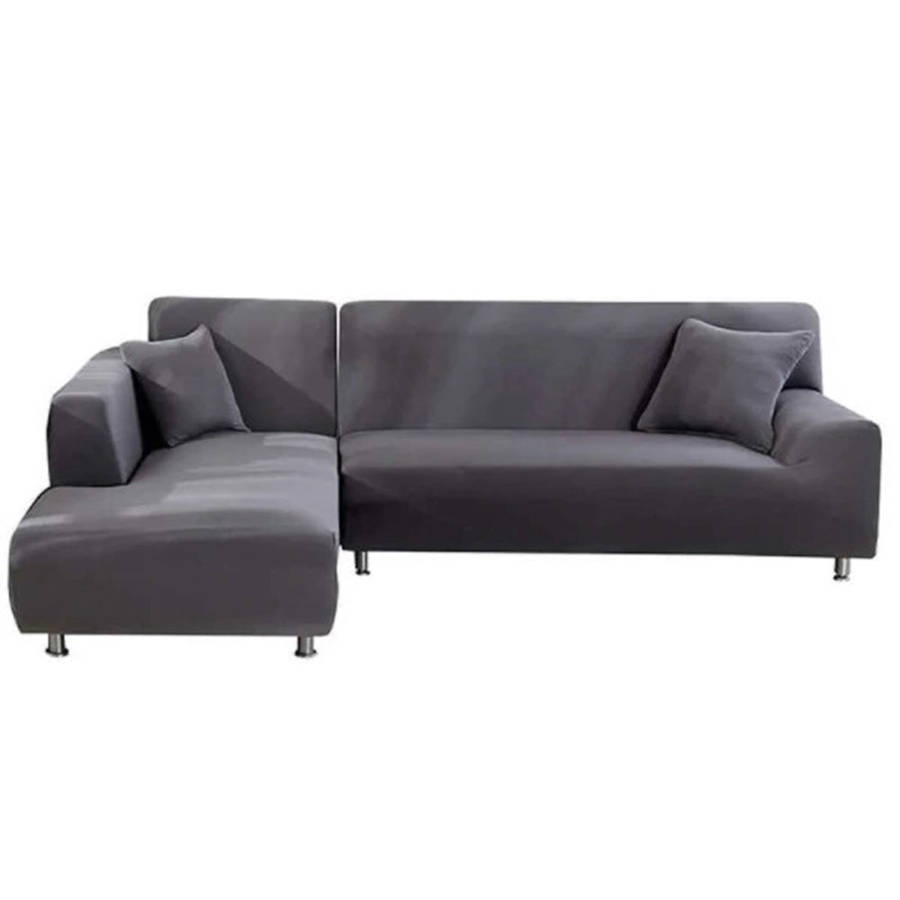 Fine Living L Shape Couch Cover - Grey
