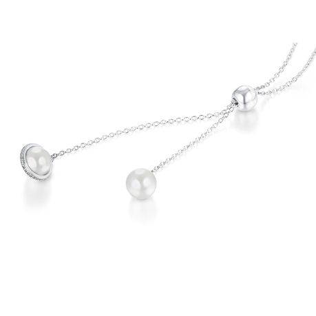 Dhia Pearl S925 Necklace with Crystals from Swarovski