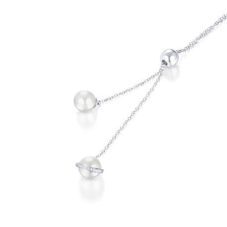 Dhia Pearl S925 Necklace with Crystals from Swarovski