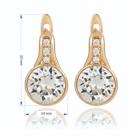 Clear Huggies Made with Swarovski Crystal