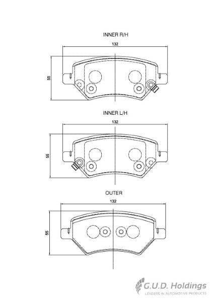 Front Brake Pads Chery Tiggo 4 Pro, Tiggo 7 Pro, Tiggo 8 Pro (D4258S)