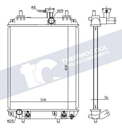 Radiator Daihatsu Sirion 1.3 automatic 2001 - 2010 RAD2020D