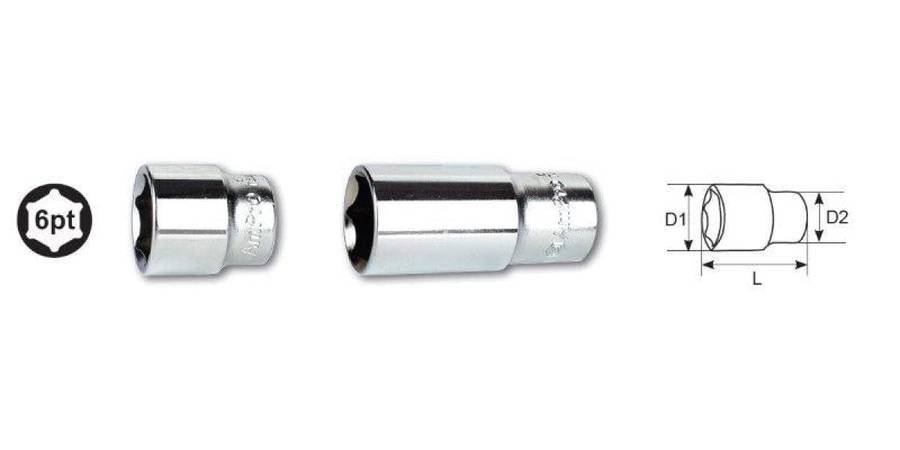 3/8 Drive X 17Mm 6 Point Deep Socket AMPRO T335317