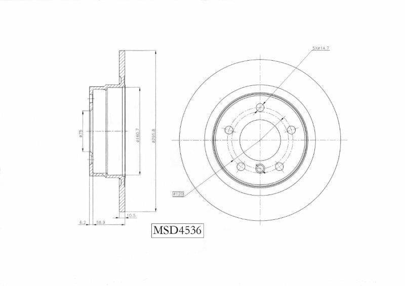 Brake Disc Solid Rear Bmw 118I [E87],120I,320I [E90] 2005 2012 (Single)