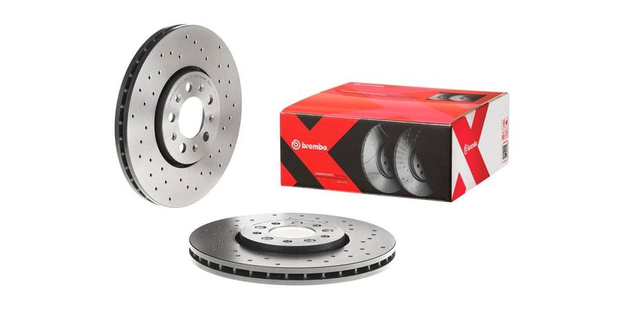 Brake Disc Front (2 In Box) Drilled Vw Bora Golf Audi A3 Seat Leon Ibiza (Brembo 0970102X)