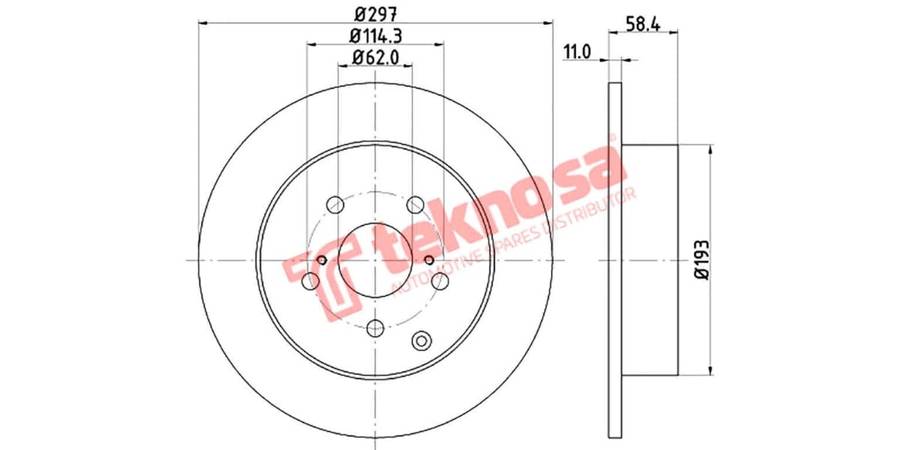 Brake Disc Toyota VeRear Solido 09 (Rear Solid)