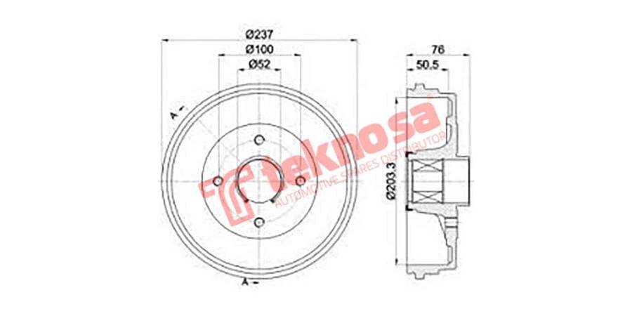 Brake Drum Renault Clio Sandero Rear