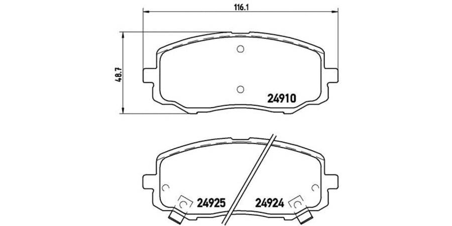 Brembo Brake Pads Front Hyundai I20 1.4/1 ( Set Lh&Rh) (P30045)