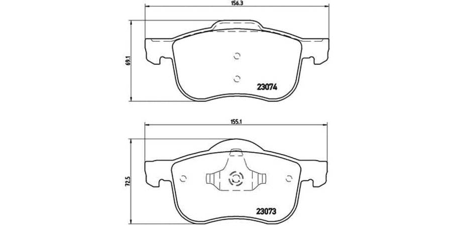 Brembo Brake Pads Front Volvo S60/S70 V70 ( Set Lh&Rh) (P86016)