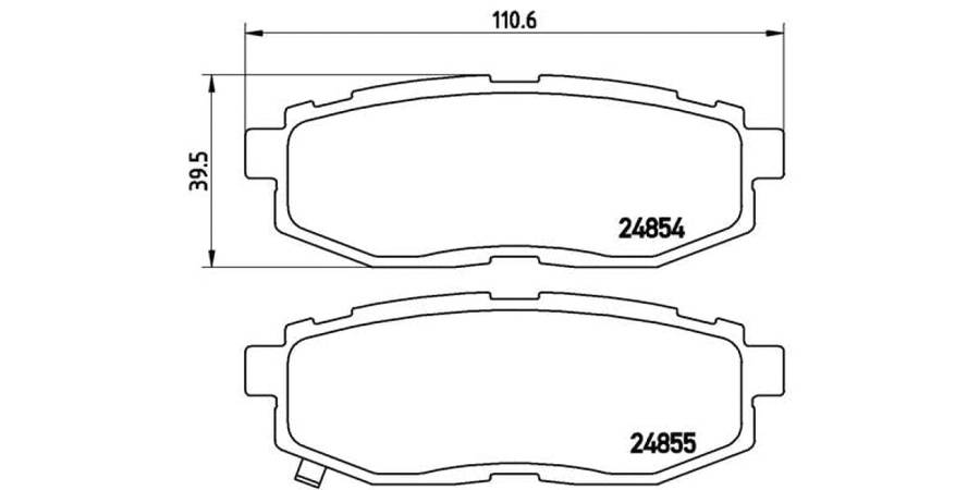 Brembo Brake Pads Rear Toyota 86/Subaru ( Set Lh&Rh) (P78018)