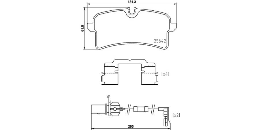 Brembo Brake Pads Rear Audi ( Set Lh&Rh) (P85151)
