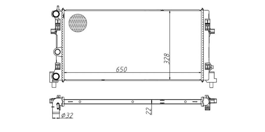 Radiator Audi A1,Seat Ibiza,Vw Polo,Pol Vivo Cay,Bts,Cwv,Cfw,Cgg,Clp 2010-2014>