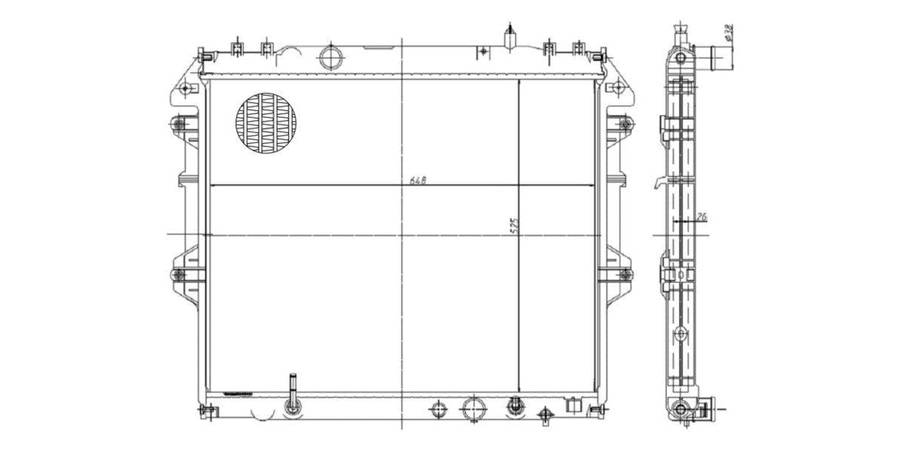 Radiator Toyota Fortuner,Hilux 3.0D,2.5D D4D 1Kd-Ftv,2Kd-Ftv 2005-2016
