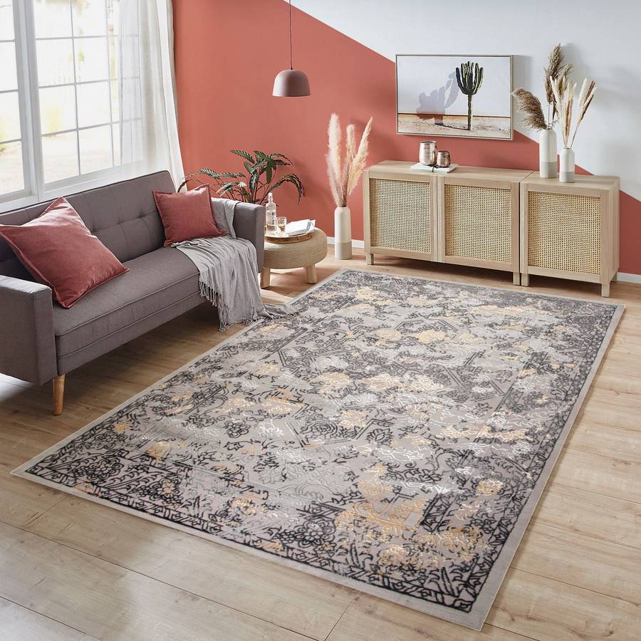 Alin Orvynne Grey Modern Area Rug