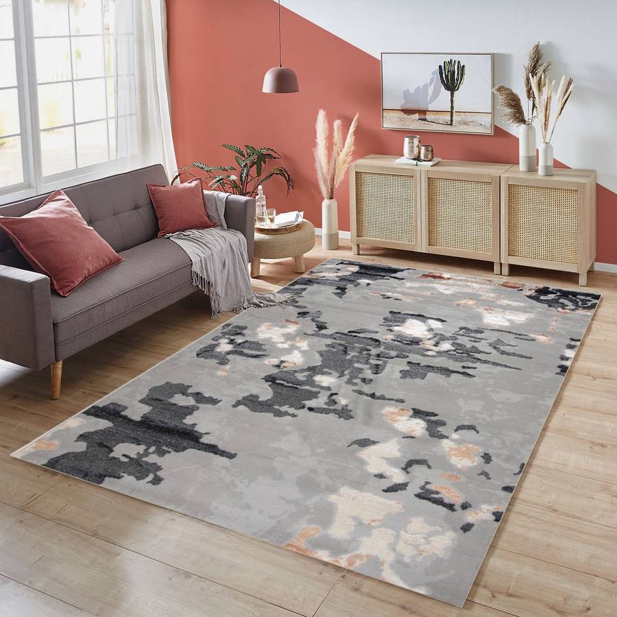 Alin Celunor Grey Modern Area Rug