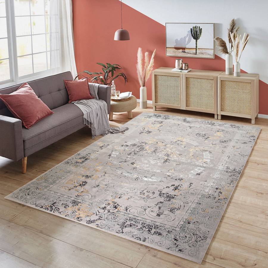 Alin Cavryn Grey Modern Area Rug