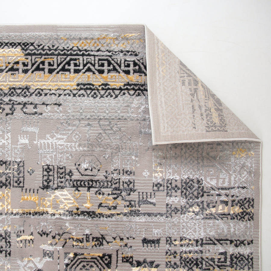 Alin Lumith Grey Modern Area Rug