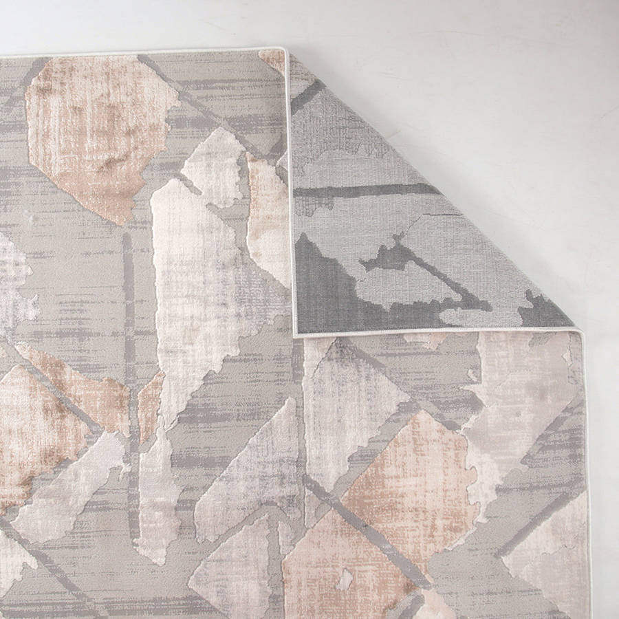 Rainbow Velunae Grey Modern Area Rug