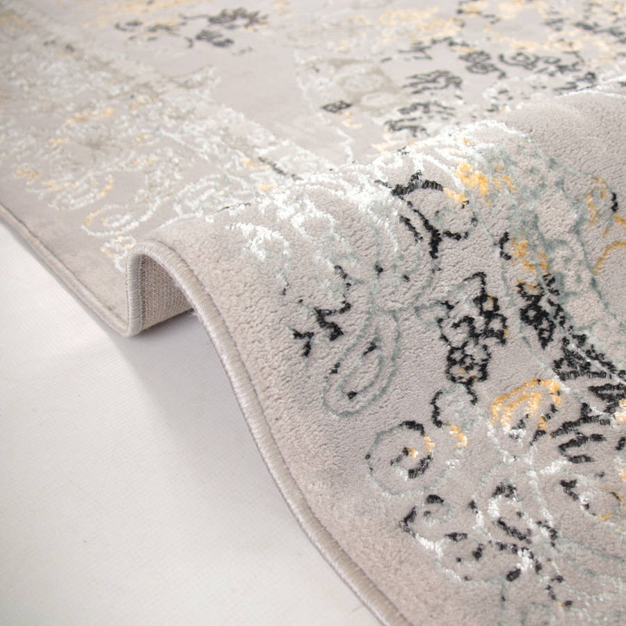 Alin Cavryn Grey Modern Area Rug