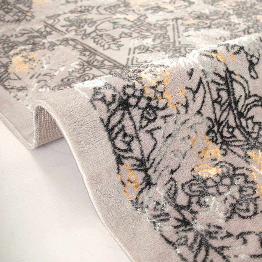 Alin Orvynne Grey Modern Area Rug