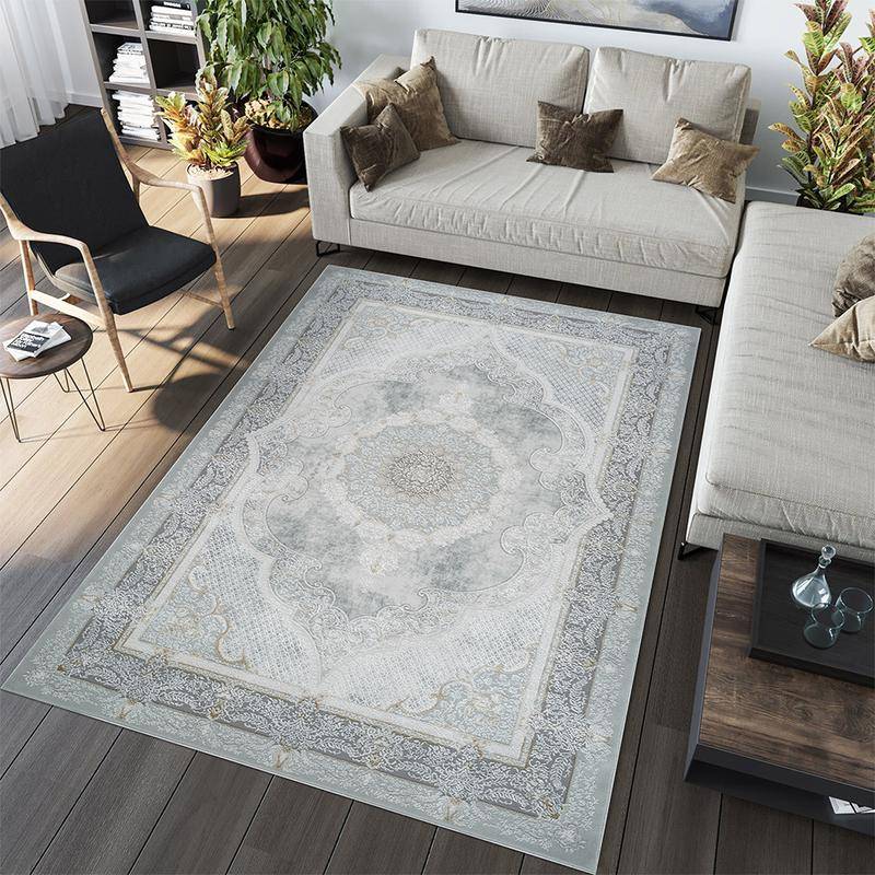 Amber Cream Grey Rug - 31102B