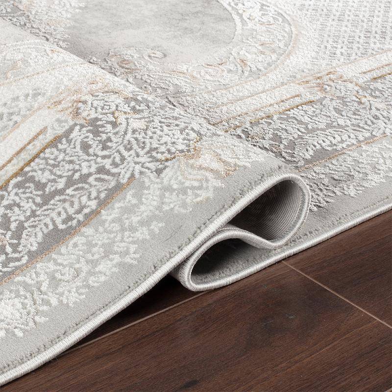 Amber Cream Grey Rug - 31102B