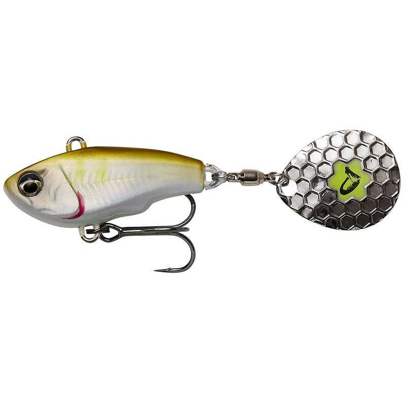 SAVAGE GEAR FAT TAIL SPIN SINKING WHITE SILVER - 5.5CM 9G / SINKING PERCH