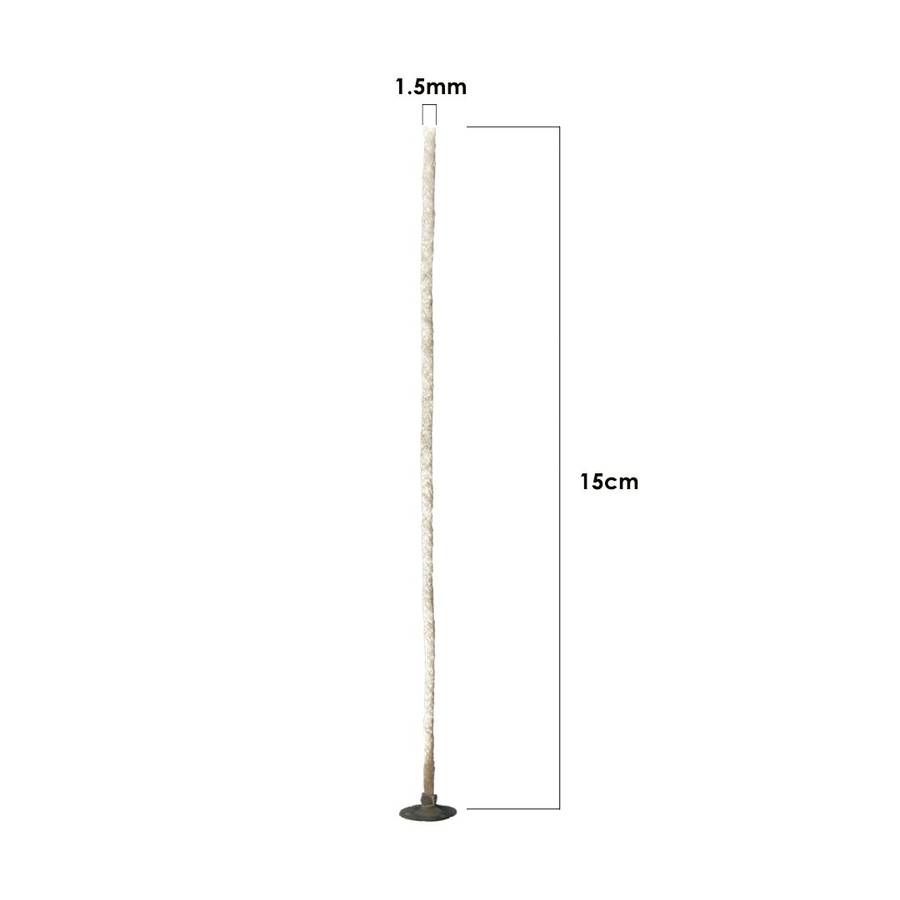 Handmade Pre-Waxed & Tabbed Candle Wicks - 1.5mm x 15cm - 100 Piece