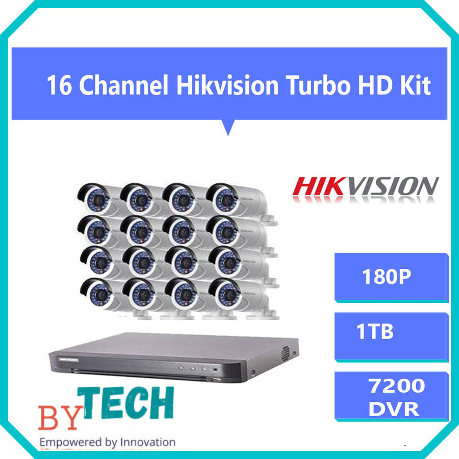 HikVision 16 Ch Turbo HD Kit - 7200 Series DVR up to 4MP-cctv,cctv,cctv,cctv,cctv