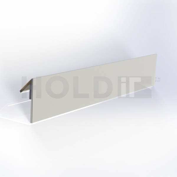45° Angle STRiP  Upward-Facing Shelf Label Holder for Bottom Shelves (50p/box) Clear 914mm Clear