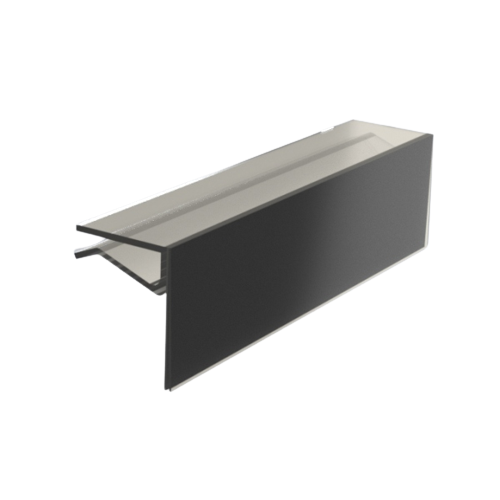 The Glass Clip STRiP Black  Shelf Edge Clip for Glass & Wire Shelving (50p/box)