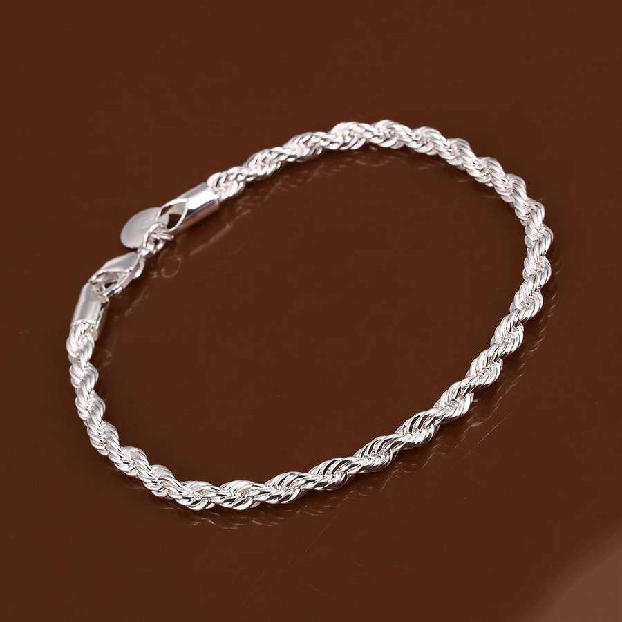 925 Sterling Silver filled Twist style bracelet