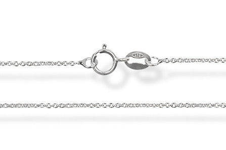 Solid  925 Sterling Silver Cable Round Chain 60cm