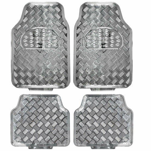 Chrome Finish Car Mats 4 Piece