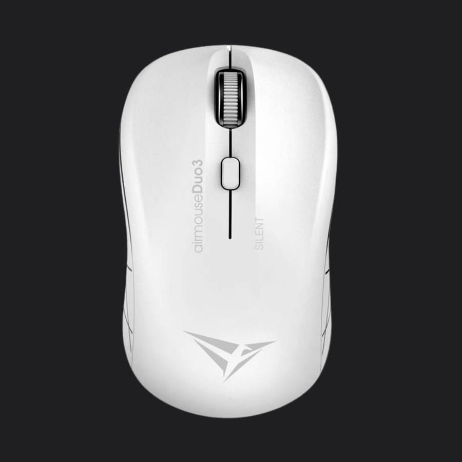 Alcatroz Airmouse Duo 3 Silent Wireless and Bluetooth Mouse - White
